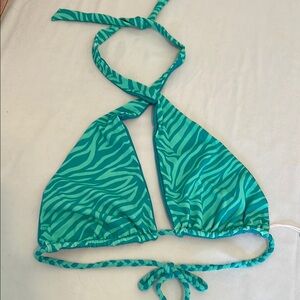 Beach Bunny Teal and Aqua Bikini Top